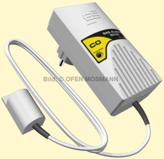 Gasmelder mit externem Sensor für Kohlenmonoxid (CO) und Rauch