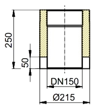 Coltherm Ofenrohr Maßskizze