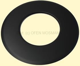 Doppelwandiges Ofenrohr Isoline DN 150 mm Wandrosette Abdeckung 8,5 cm schwarz #310