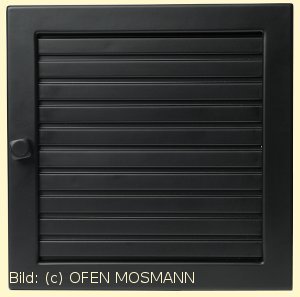 Lüftungsgitter Warmluft 20 x 20 cm schwarz Lamellen verstellbar Marke CB-tec