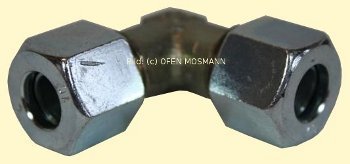 Heizölleitung 8 mm Schneidring Winkelverschraubung WV 8 mm Stahl-verzinkt