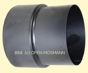 Ofenrohr Reduzierung gebläut DN 120 mm weit - 110 mm eng
