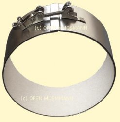 Verbindungs-Bride mit Isotherm-Einlage (Innendurchmesser 135 mm) für Ofenrohr DN 130 mm / 2 mm Verbindungs-Bride mit Isotherm-Einlage (Innendurchmesser 135 mm) für Ofenrohr DN 130 mm / 2 mm