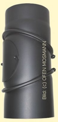 Ofenrohr Kaminofen DN 150 mm Bogen 0-90° mit Tür gussgrau #288