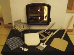 Pizza Casa-Set. Pizzabacken u. Grillen im Kaminofen Pizza Casa-Set. Pizzabacken u. Grillen im Kaminofen