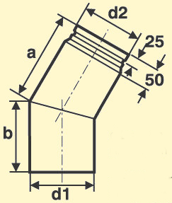 Pelletofenrohr Bogen 30°