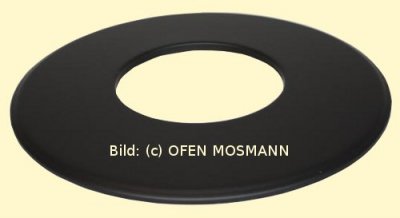 Ofenrohr Kaminofen DN 130 mm Wandrosette ( 9 ) schwarz #310