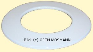 Ofenrohr DN 120 mm weiß emailliert Wand Rosette hq