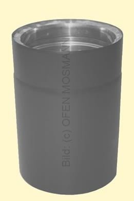 Doppelwandiges Ofenrohr DN 130 mm Länge 0,50 m gussgrau #288