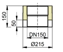 Coltherm Ofenrohr Maßskizze