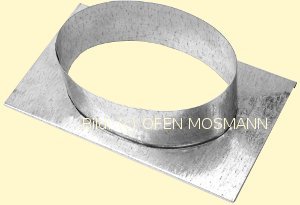 Lüftungsgitter Stutzenblech 25 cm x 15 cm mit Anschlussstutzen oval 150 mm Marke CB-tec