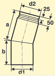 Pelletofenrohr Bogen 15°