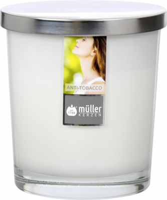 Maxi Duft-Kerzenglas mit Deckel Anti Tobacco