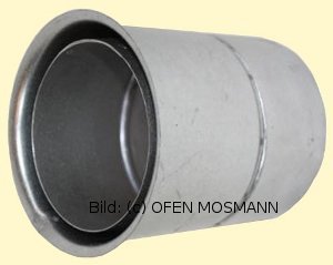 Doppelwandfutter für Ofenrohre mit 0,6 mm Wandstärke im DN 100 mm - 17 cm Länge