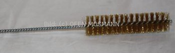 Lochbürste Zylinderbürste 10 mm rund mit Messingdraht mit Drahtstiel und Öse