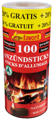 Feueranzünder für Ofen Kamin Grill. Naturholz Feuerzünder-Würfel #1257, 100 Stück
