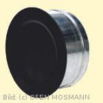 CB Putzkapsel rund DN 145 mm, schwarz. Aufputz