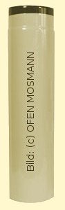 Ofenrohr DN 120 mm beige emailliert 0,15 m Länge hq