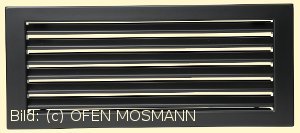 Lüftungsgitter Kaltluft 45 x 15 cm schwarz Lamellen feststehend Marke CB-tec