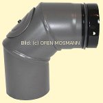 Pellet Bogen 90° grau