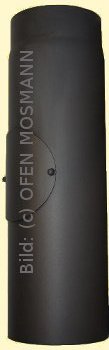 Ofenrohr Kaminofen DN 150 mm 0,50 m Länge mit Putztür schwarz #310
