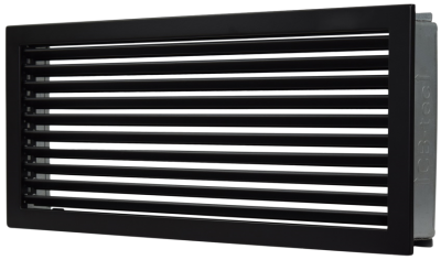 Lüftungsgitter Kaltluft 20 x 15 cm schwarz Lamellen feststehend Marke CB-tec