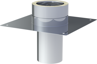 DW ECO 2.0 Edelstahlschornstein DN 180 mm Grundplatte für Kaminerhöhung