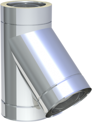 DW ECO 2.0 Edelstahlschornstein DN 150 mm Feuerungsanschluss 45 Grad