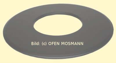 Ofenrohr Kaminofen DN 130 mm Wandrosette ( 9 ) gussgrau hell #820