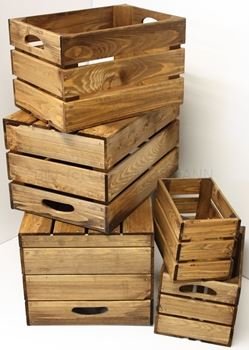 Dekorative Holzkisten Set 5-teilig