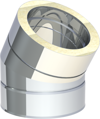 DW ECO 2.0 Edelstahlschornstein DN 180 mm Bogen 30 Grad