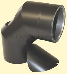 Doppelwandiges Ofenrohr Isoline DN 150 mm Bogen 90° mit Tür schwarz #310