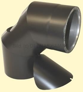 Doppelwandiges Ofenrohr Isoline DN 150 mm Bogen 90° mit Tür schwarz #310