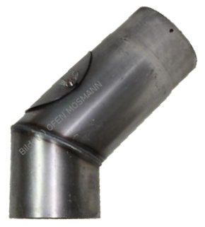 Ofenrohre DN 180 mm 2 mm Ofenrohr unlackiert Bogen 45° mit Tür