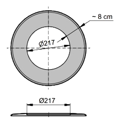 Coltherm Ofenrohr Maßskizze