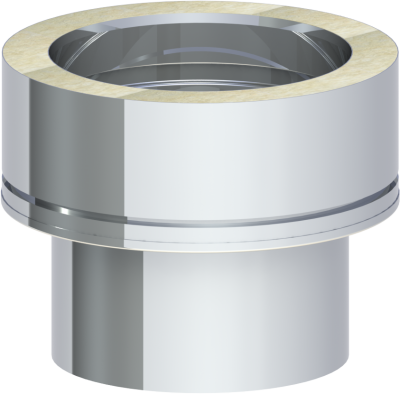 DW ECO 2.0 Edelstahlschornstein DN 180 mm Übergang EW - DW