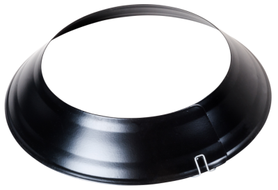 Ofenrohr Wandrosette verstellbar von DN 100 bis 135 mm, schwarz