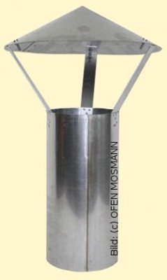 Ofenrohre DN 105 mm FAL Ofenrohr 0,25 m Länge mit Regenhut