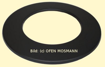 Ofenrohr Kaminofen DN 150 mm Wandrosette (5) schwarz #310