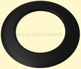 Doppelwandiges Ofenrohr Isoline DN 150 mm Wandrosette Abdeckung 5,5 cm schwarz #310