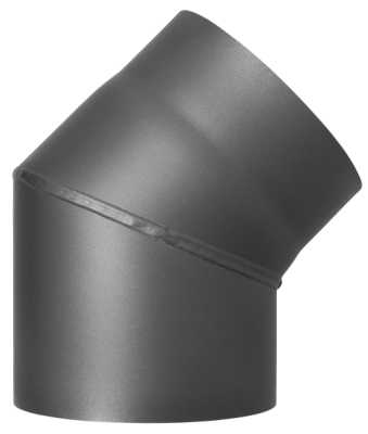 Ofenrohr Kaminofen DN 120 mm Bogen 45° ohne Tür gussgrau #288