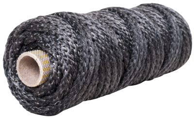 Ofendichtschnur 18 mm Rolle 25,00 m Länge ISOGLAS Strickgeflecht, anthrazit bis 500 Grad Celsius