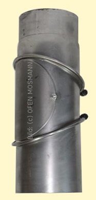 Ofenrohre DN 130 mm 2 mm Ofenrohr unlackiert Bogen verstellbar 0 - 90° mit Tür