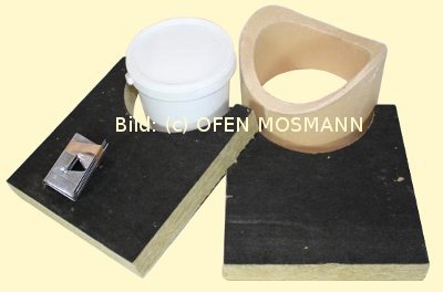 Schamotte-Ofenrohr-Anschluss-Stutzen-Set DN 180 mm