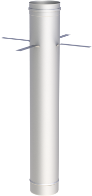 Edelstahlschornstein EW 180 mm x 0,6 mm Kaminrohr 1,00 m Länge mit Montageschelle