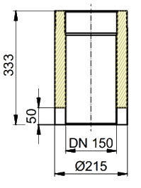 Coltherm Ofenrohr Maßskizze