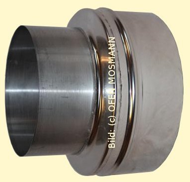 DW ECO 2.0 Edelstahlschornstein DN 150 mm Übergang EW - DW