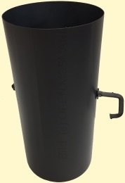 Ofenrohre DN 150 mm Senotherm Dünnwand 0,25 m Länge schwarz mit Drosselklappe