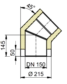 Coltherm Ofenrohr Maßskizze