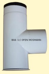 Ofenrohr DN 130 mm weiß emailliert Kapselknie 0,33 m Länge hq Ofenrohr DN 130 mm weiß emailliert Kapselknie 0,33 m Länge hq